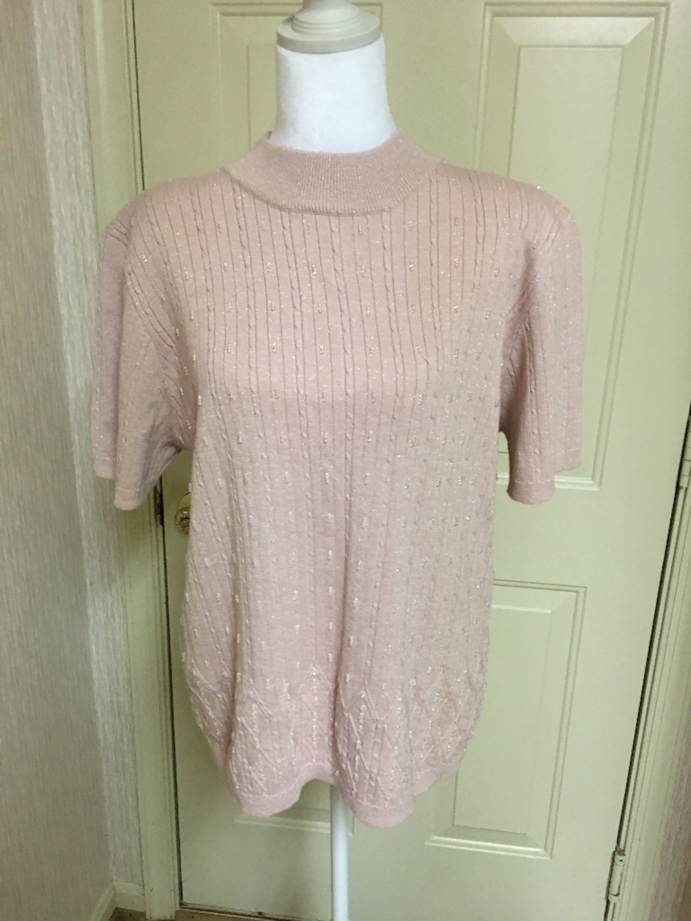 Alfred Dunner Blouse (L) Pink beaded